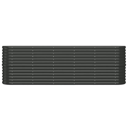 vidaXL Garden Raised Bed Galvanised Steel 224x40x68 cm Anthracite