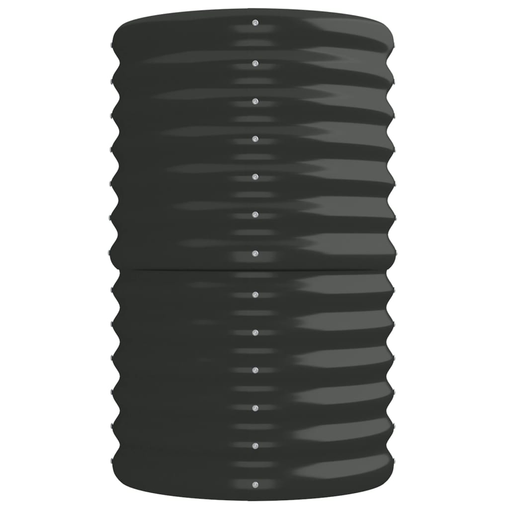 vidaXL Garden Raised Bed Galvanised Steel 224x40x68 cm Anthracite