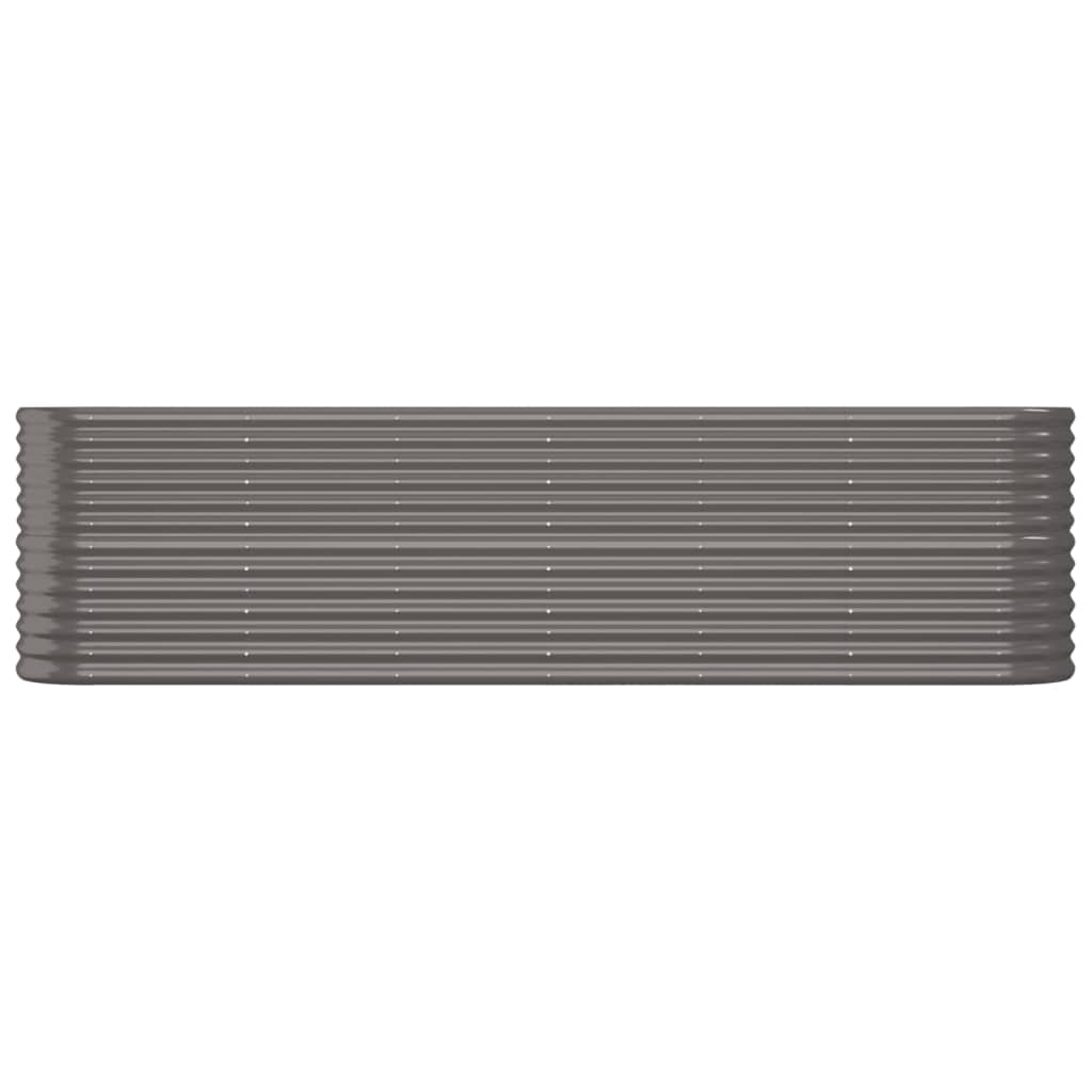 vidaXL Garden Raised Bed Galvanised Steel 260x40x68 cm Grey