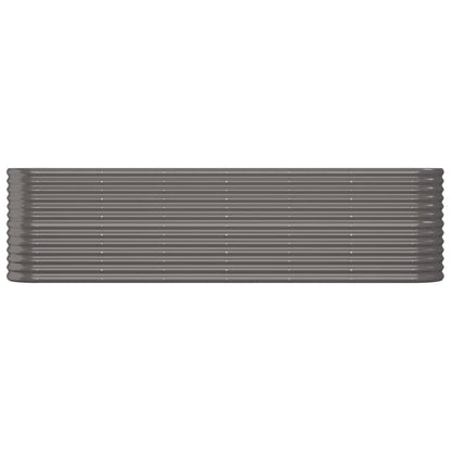 vidaXL Garden Raised Bed Galvanised Steel 260x40x68 cm Grey