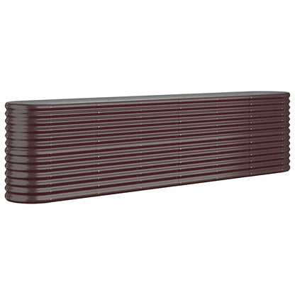 vidaXL Garden Raised Bed | Brown | Powder-coated steel | 260 x 40 x 68 cm