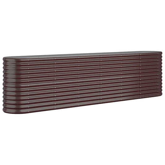 vidaXL Garden Raised Bed Galvanised Steel 260x40x68 cm Brown