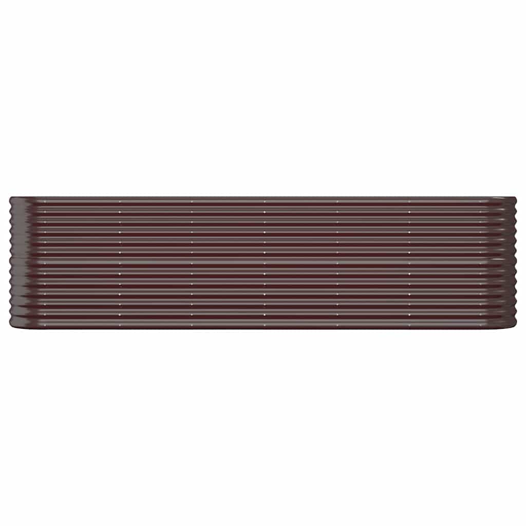 vidaXL Garden Raised Bed | Brown | Powder-coated steel | 260 x 40 x 68 cm
