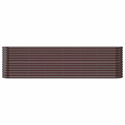 vidaXL Garden Raised Bed | Brown | Powder-coated steel | 260 x 40 x 68 cm