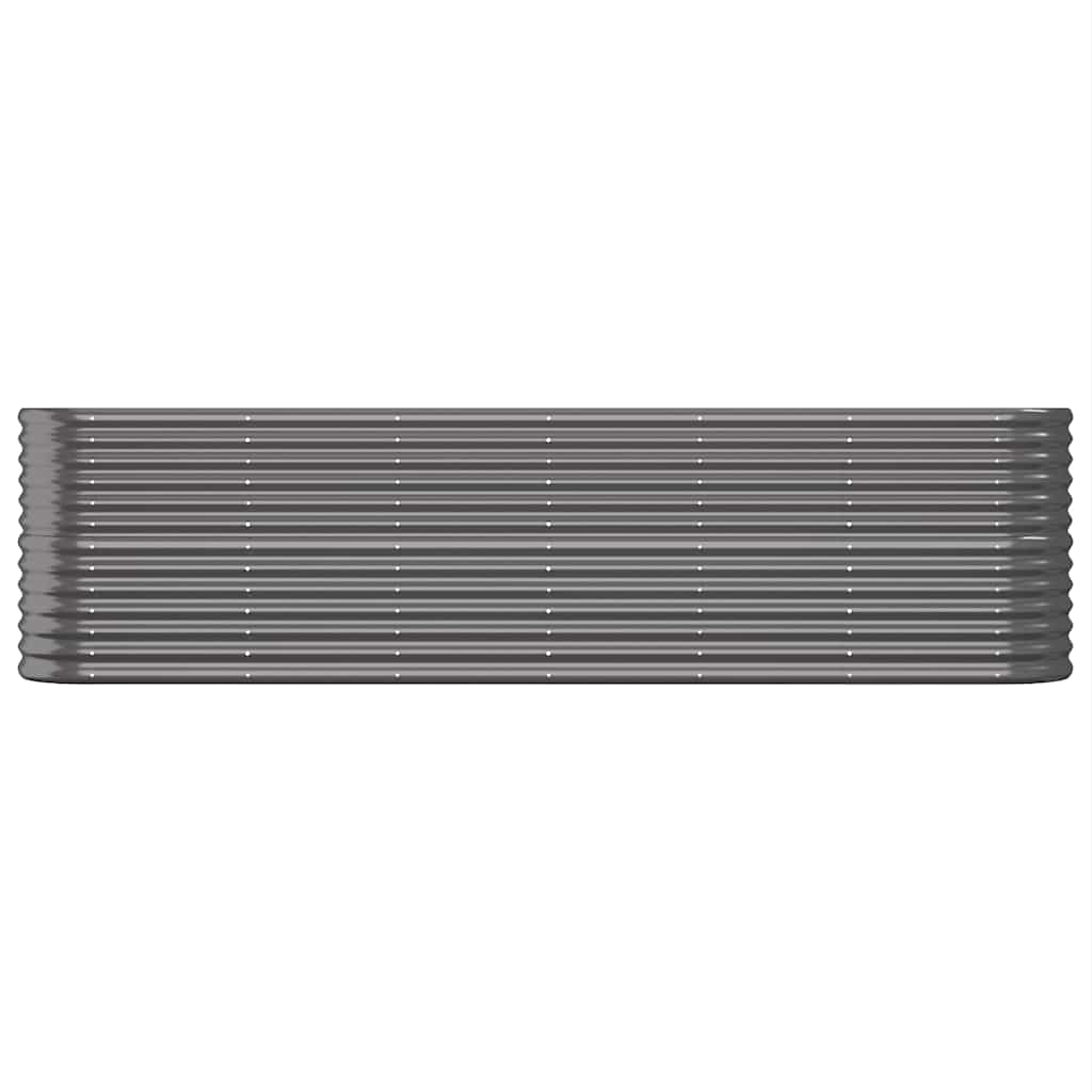 vidaXL Garden Raised Bed Galvanised Steel 260x40x68 cm Anthracite