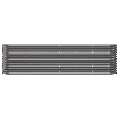 vidaXL Garden Raised Bed Galvanised Steel 260x40x68 cm Anthracite
