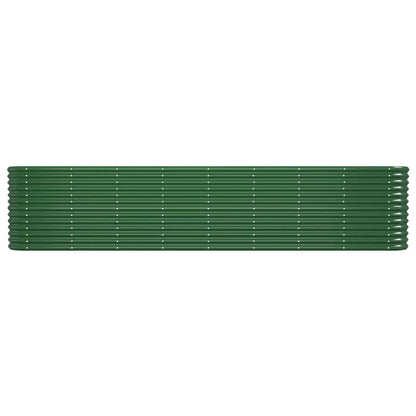 vidaXL Garden Raised Bed Powder-coated Steel 332x40x68 cm Green