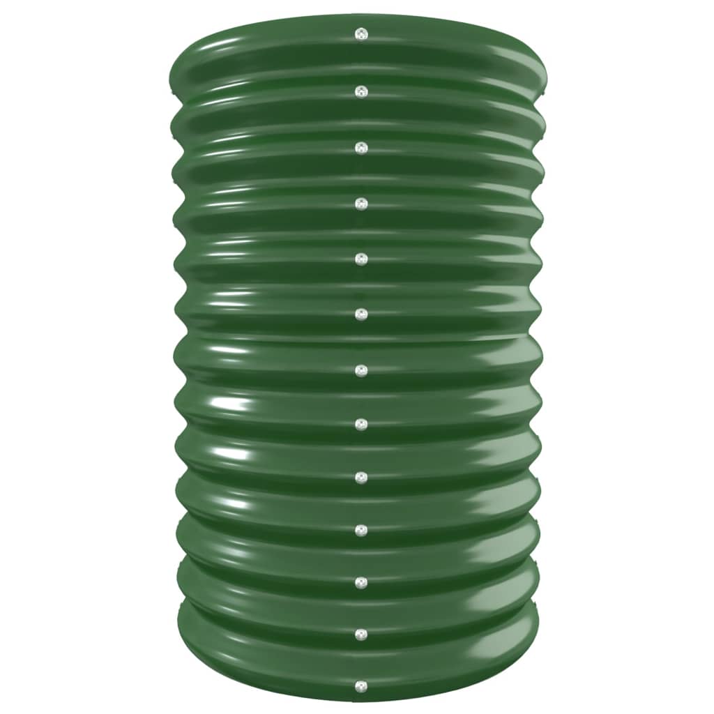 vidaXL Garden Raised Bed Powder-coated Steel 332x40x68 cm Green