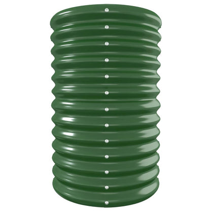 vidaXL Garden Raised Bed Powder-coated Steel 332x40x68 cm Green