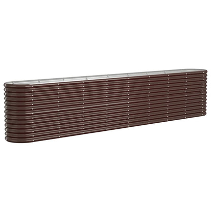 vidaXL Garden Raised Bed Galvanised Steel 332x40x68 cm Brown