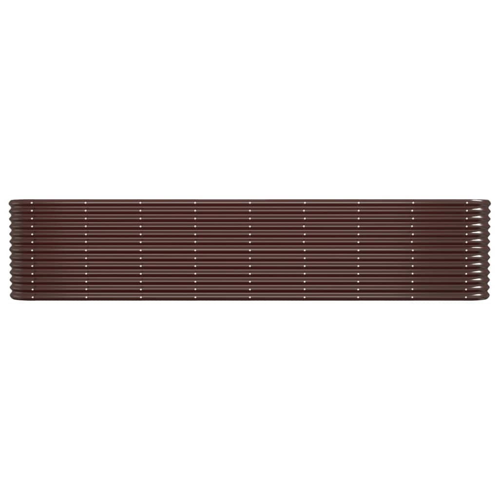vidaXL Garden Raised Bed Galvanised Steel 332x40x68 cm Brown