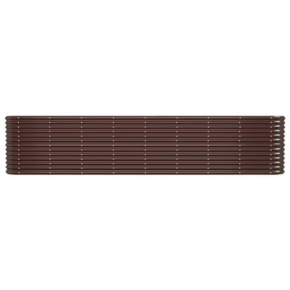vidaXL Garden Raised Bed Galvanised Steel 332x40x68 cm Brown