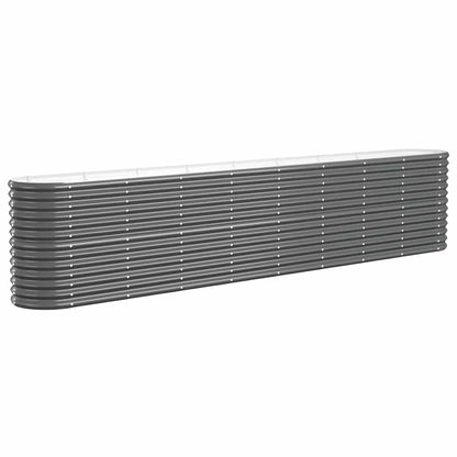 vidaXL Garden Raised Bed Galvanised Steel 332x40x68 cm Anthracite