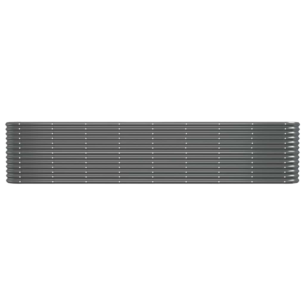 vidaXL Garden Raised Bed Galvanised Steel 332x40x68 cm Anthracite