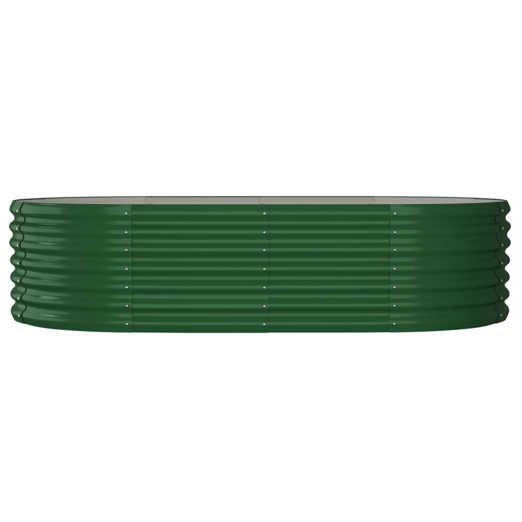 vidaXL Garden Raised Bed Galvanised Steel 152x80x36 cm Green