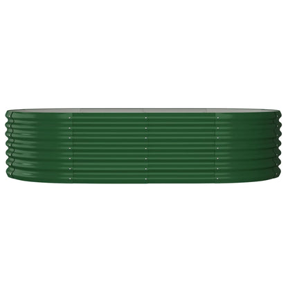 vidaXL Garden Raised Bed Galvanised Steel 152x80x36 cm Green
