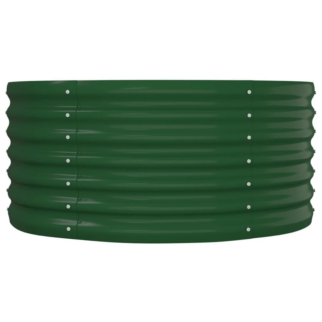 vidaXL Garden Raised Bed Galvanised Steel 152x80x36 cm Green