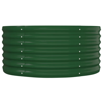 vidaXL Garden Raised Bed Galvanised Steel 152x80x36 cm Green