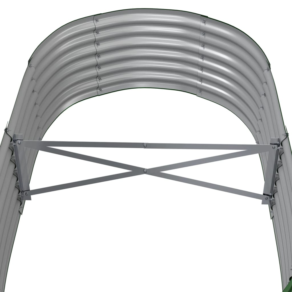 vidaXL Garden Raised Bed Galvanised Steel 152x80x36 cm Green