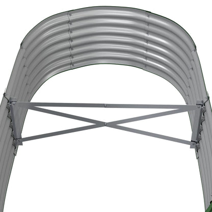 vidaXL Garden Raised Bed Galvanised Steel 152x80x36 cm Green