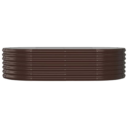 vidaXL Garden Raised Bed | Brown | Powder-coated steel | Large | Durable