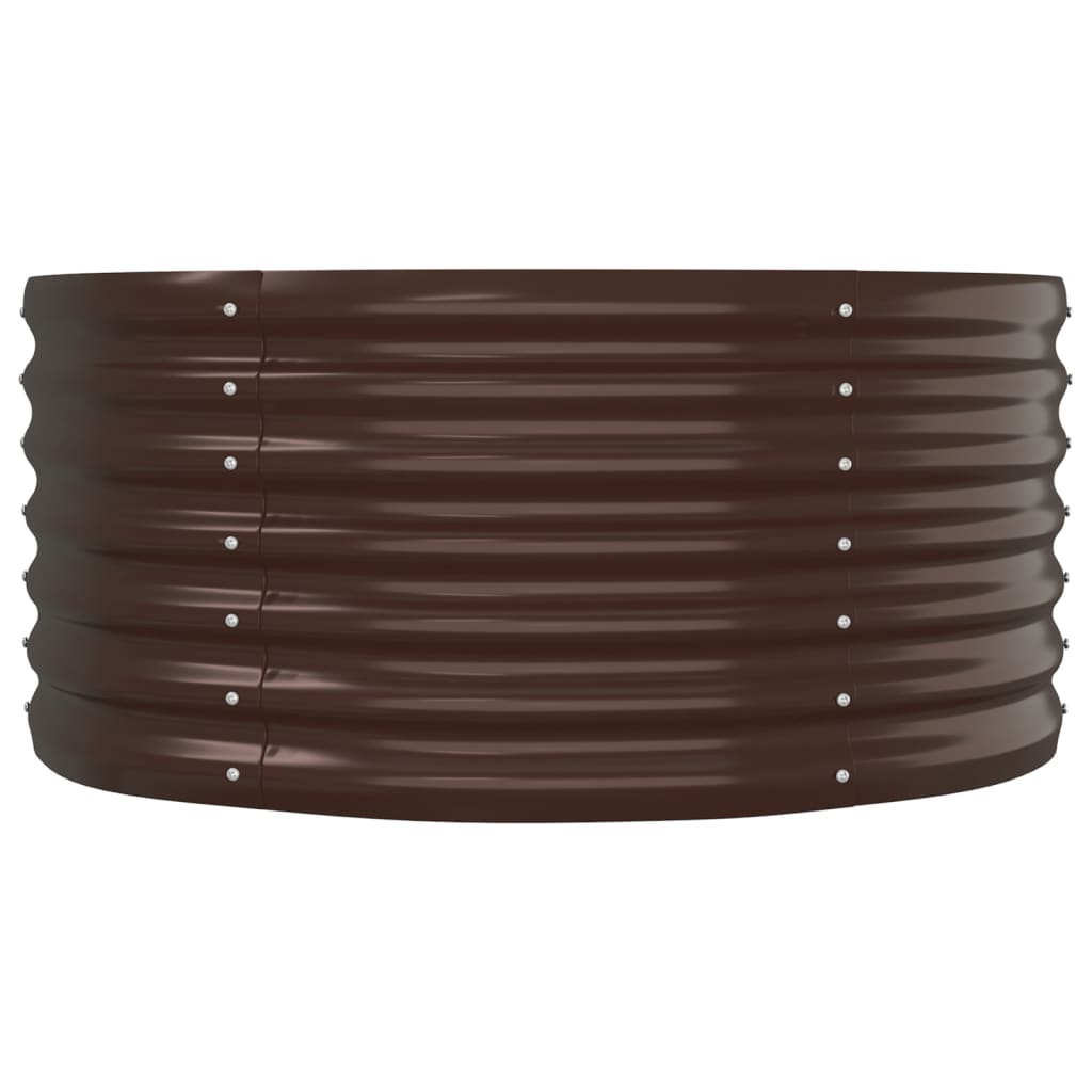 vidaXL Garden Raised Bed | Brown | Powder-coated steel | Large | Durable