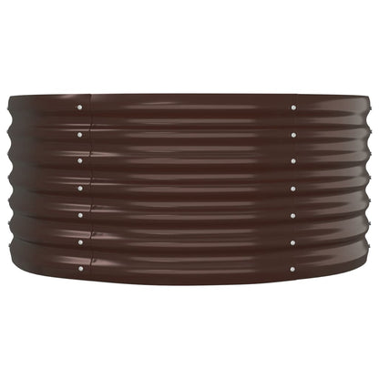 vidaXL Garden Raised Bed | Brown | Powder-coated steel | Large | Durable