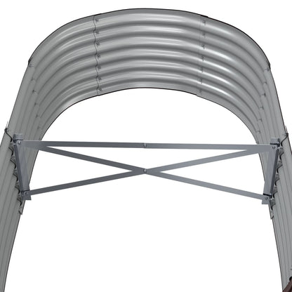 vidaXL Garden Raised Bed | Brown | Powder-coated steel | Large | Durable