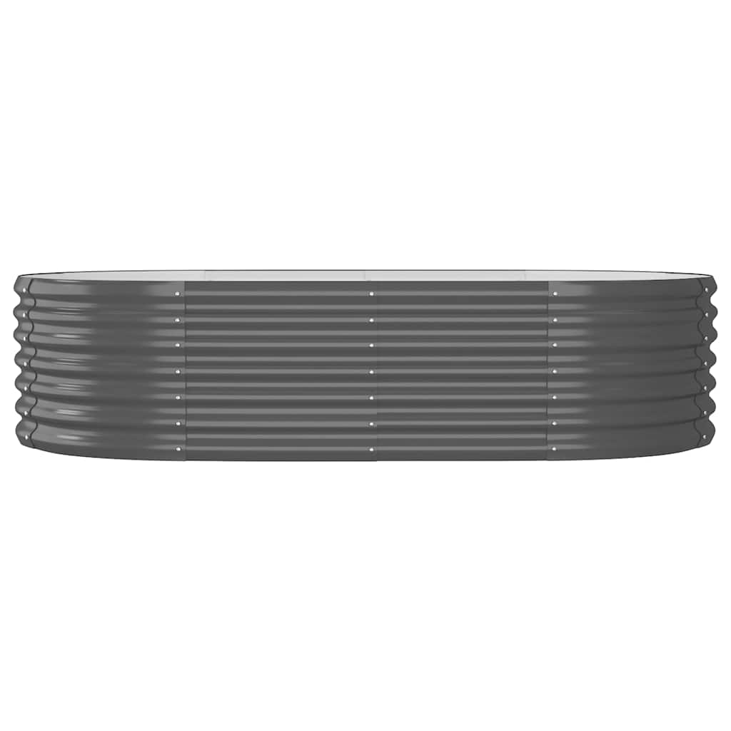vidaXL Garden Raised Bed Galvanised Steel 152x80x36 cm Anthracite