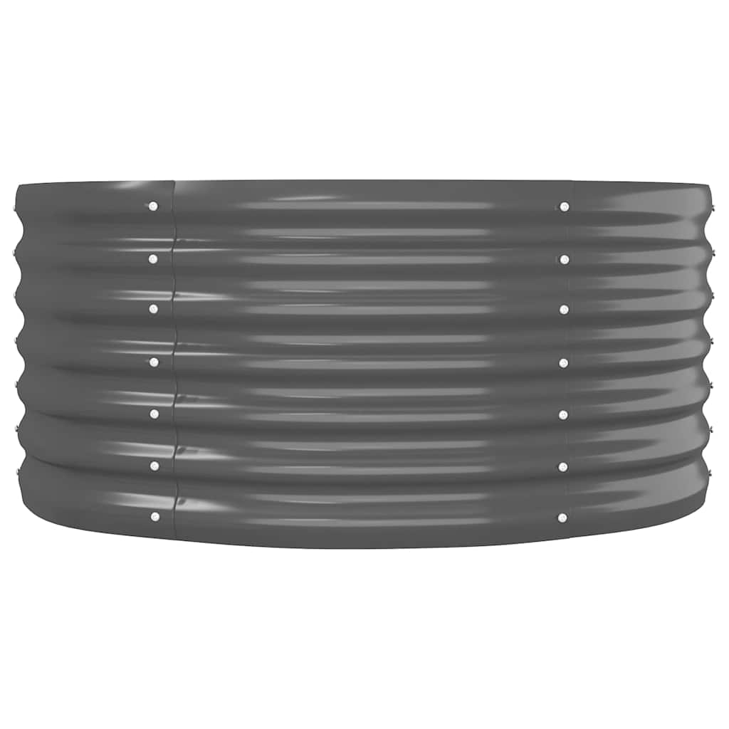 vidaXL Garden Raised Bed Galvanised Steel 152x80x36 cm Anthracite