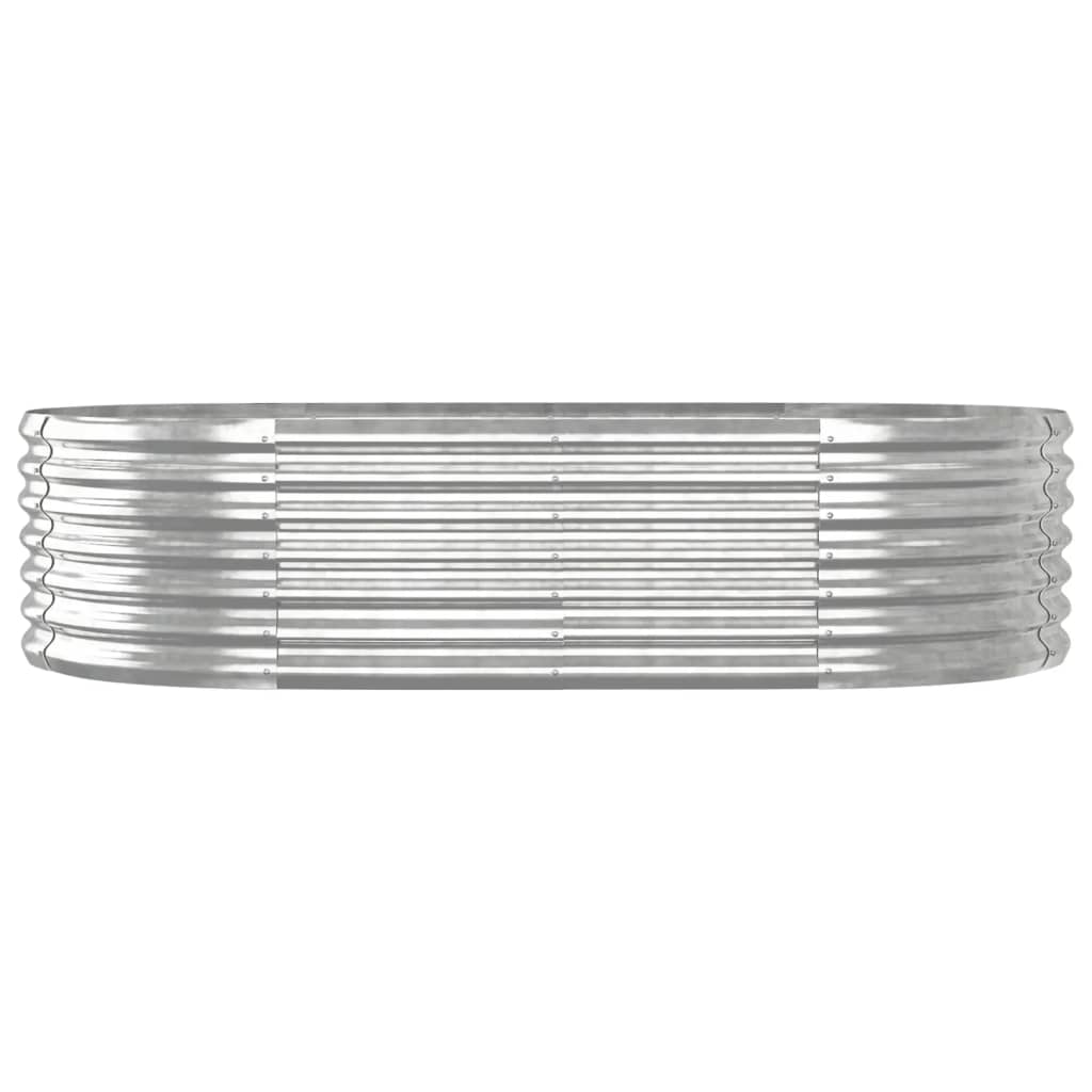 vidaXL Garden Raised Bed Galvanised Steel 152x80x36 cm Silver