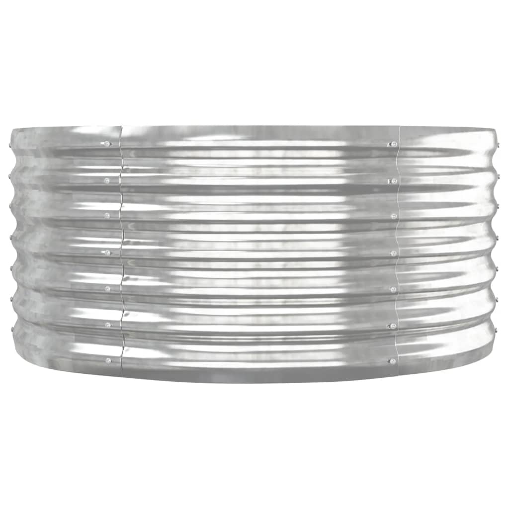 vidaXL Garden Raised Bed Galvanised Steel 152x80x36 cm Silver
