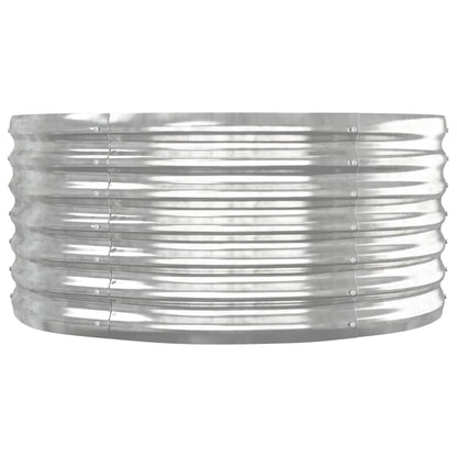 vidaXL Garden Raised Bed Galvanised Steel 152x80x36 cm Silver