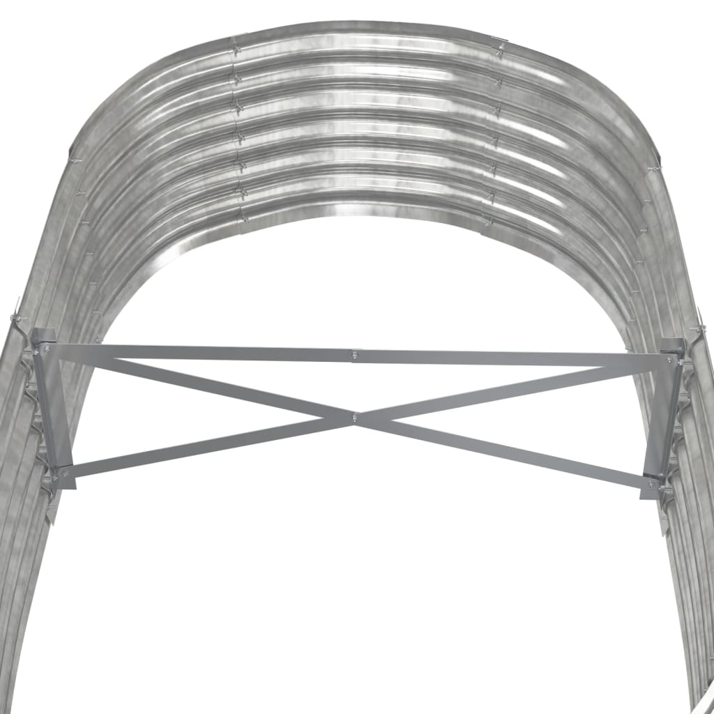 vidaXL Garden Raised Bed Galvanised Steel 152x80x36 cm Silver