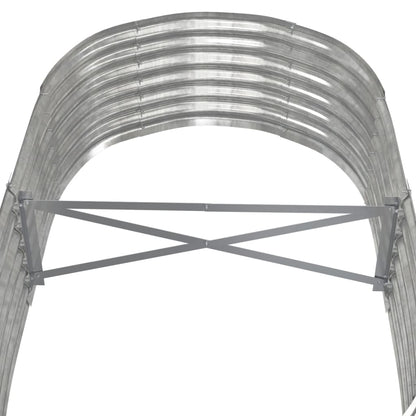 vidaXL Garden Raised Bed Galvanised Steel 152x80x36 cm Silver