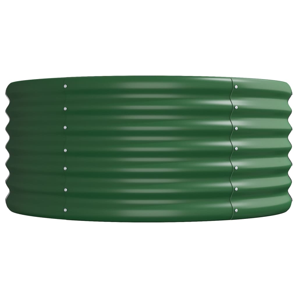 vidaXL Garden Raised Bed Galvanised Steel 224x80x36 cm Green