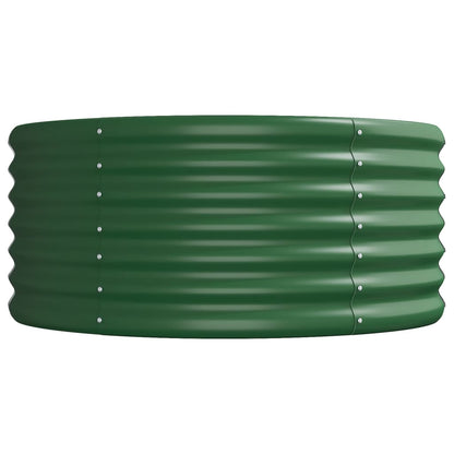 vidaXL Garden Raised Bed Galvanised Steel 224x80x36 cm Green