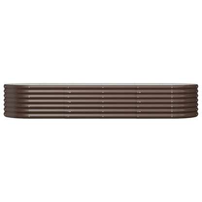 vidaXL Garden Raised Bed | Brown | Powder-coated steel | Large |  Durable