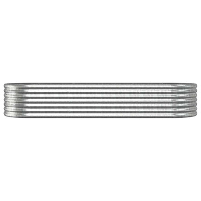 vidaXL Garden Raised Bed Galvanised Steel 224x80x36 cm Silver
