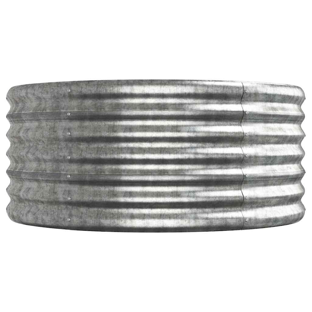 vidaXL Garden Raised Bed Galvanised Steel 224x80x36 cm Silver