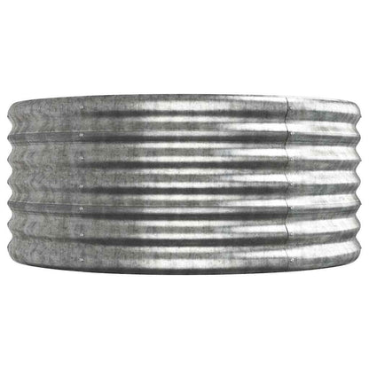 vidaXL Garden Raised Bed Galvanised Steel 224x80x36 cm Silver