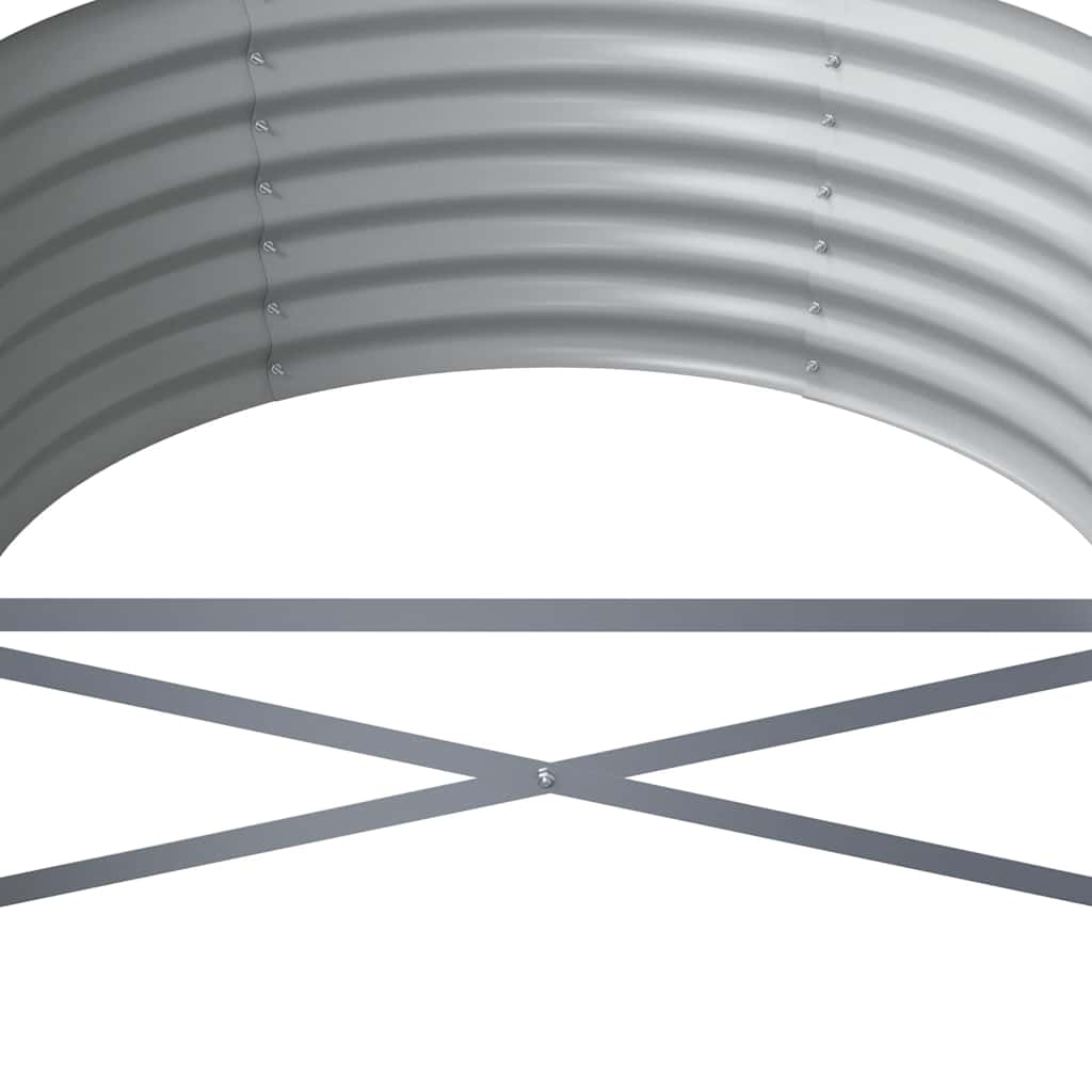 vidaXL Garden Raised Bed Galvanised Steel 224x80x36 cm Silver