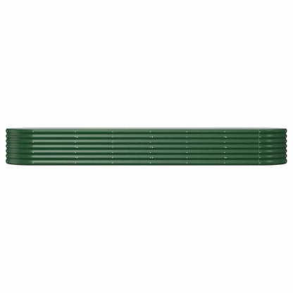 vidaXL Garden Raised Bed Galvanised Steel 296x80x36 cm Green