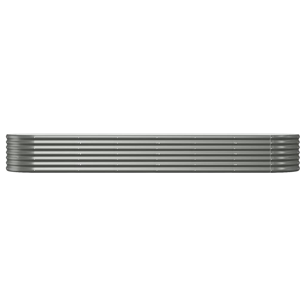 vidaXL Garden Raised Bed | Grey | Powder-coated steel | Extra Large |  Tough