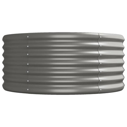 vidaXL Garden Raised Bed | Grey | Powder-coated steel | Extra Large |  Tough