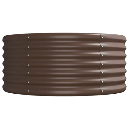 vidaXL Garden Raised Bed | Brown | Powder-coated steel | Large | Durable
