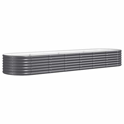 vidaXL Garden Raised Bed | Anthracite | Powder-coated steel | Large |  Durable