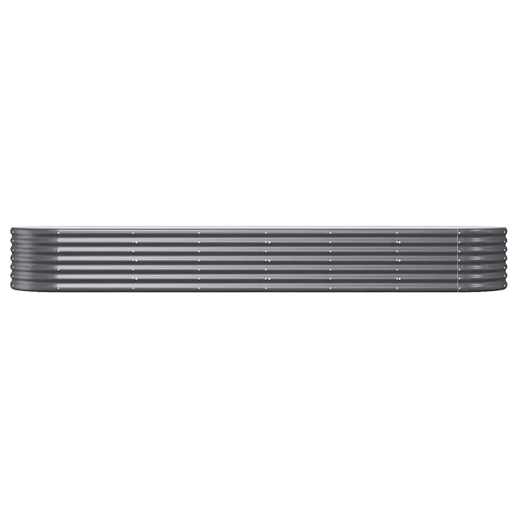 vidaXL Garden Raised Bed | Anthracite | Powder-coated steel | Large |  Durable