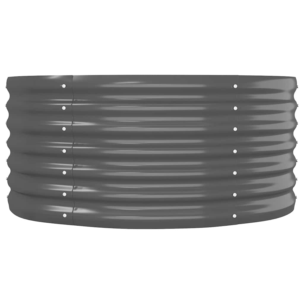vidaXL Garden Raised Bed | Anthracite | Powder-coated steel | Large |  Durable