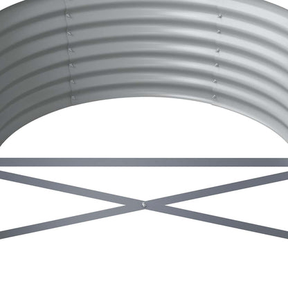 vidaXL Garden Raised Bed | Anthracite | Powder-coated steel | Large |  Durable